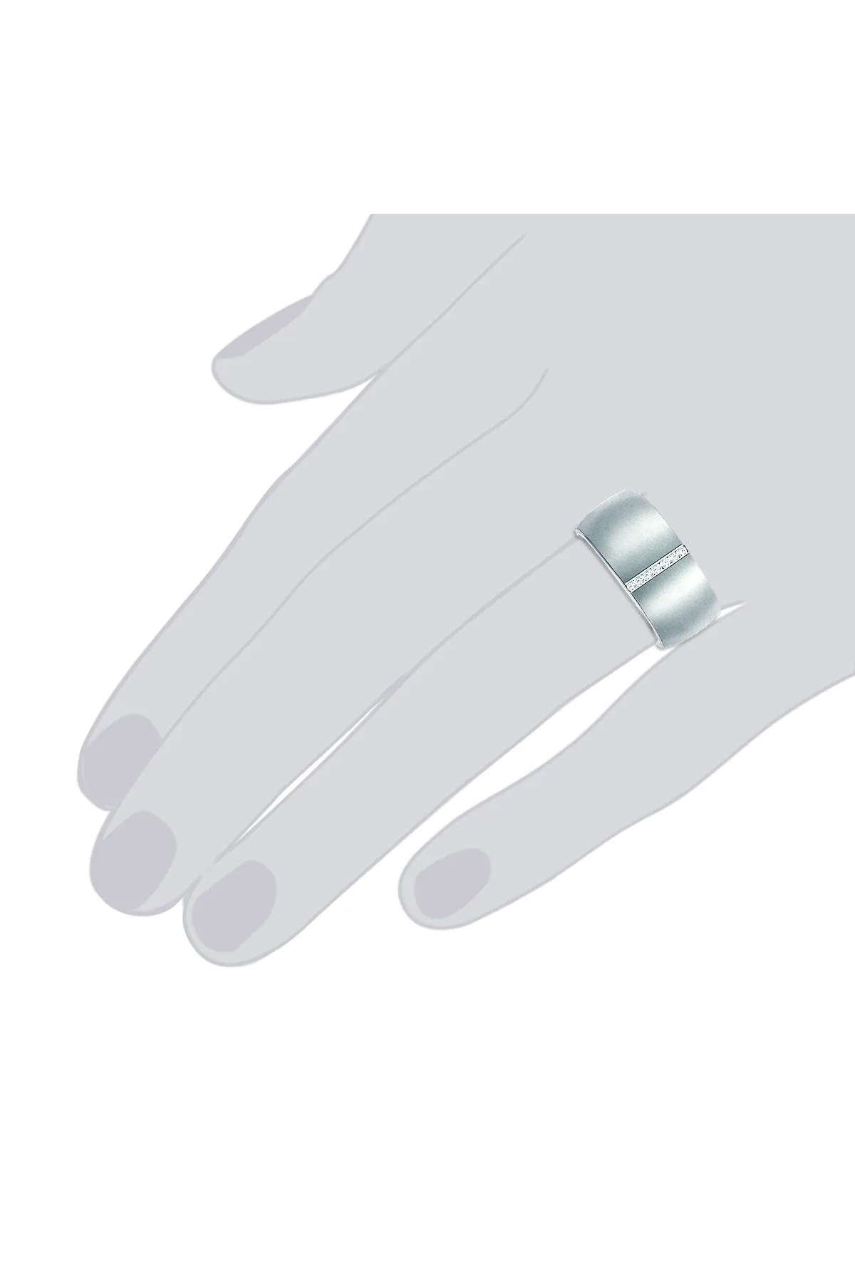 Rafaela Donata  Ring mit Kristallen von Swarovski® Ring Edelstahl verziert mit Kristallen von Swarovski® weiß
