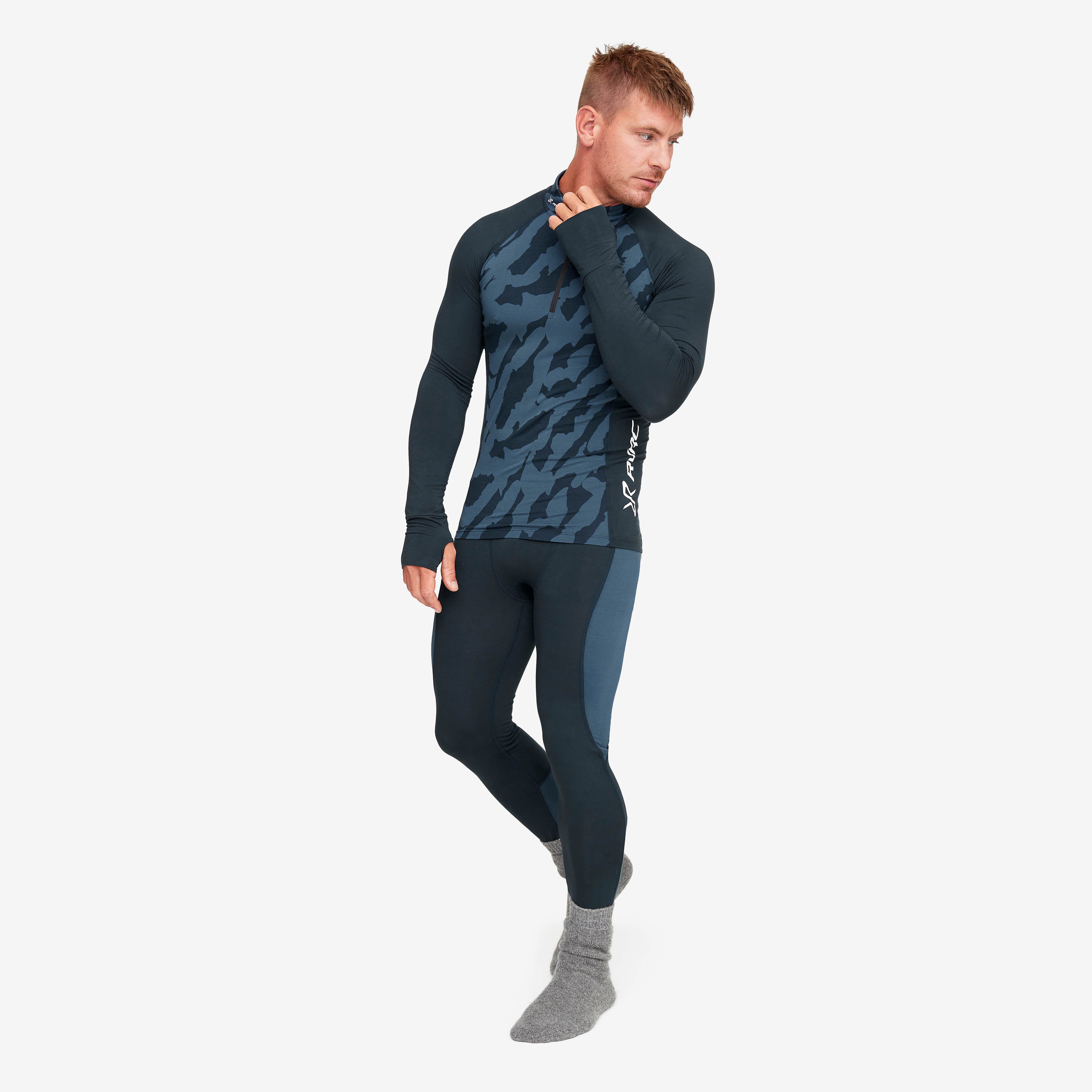 Bambooskin Base Layer Set Homme Blueberry