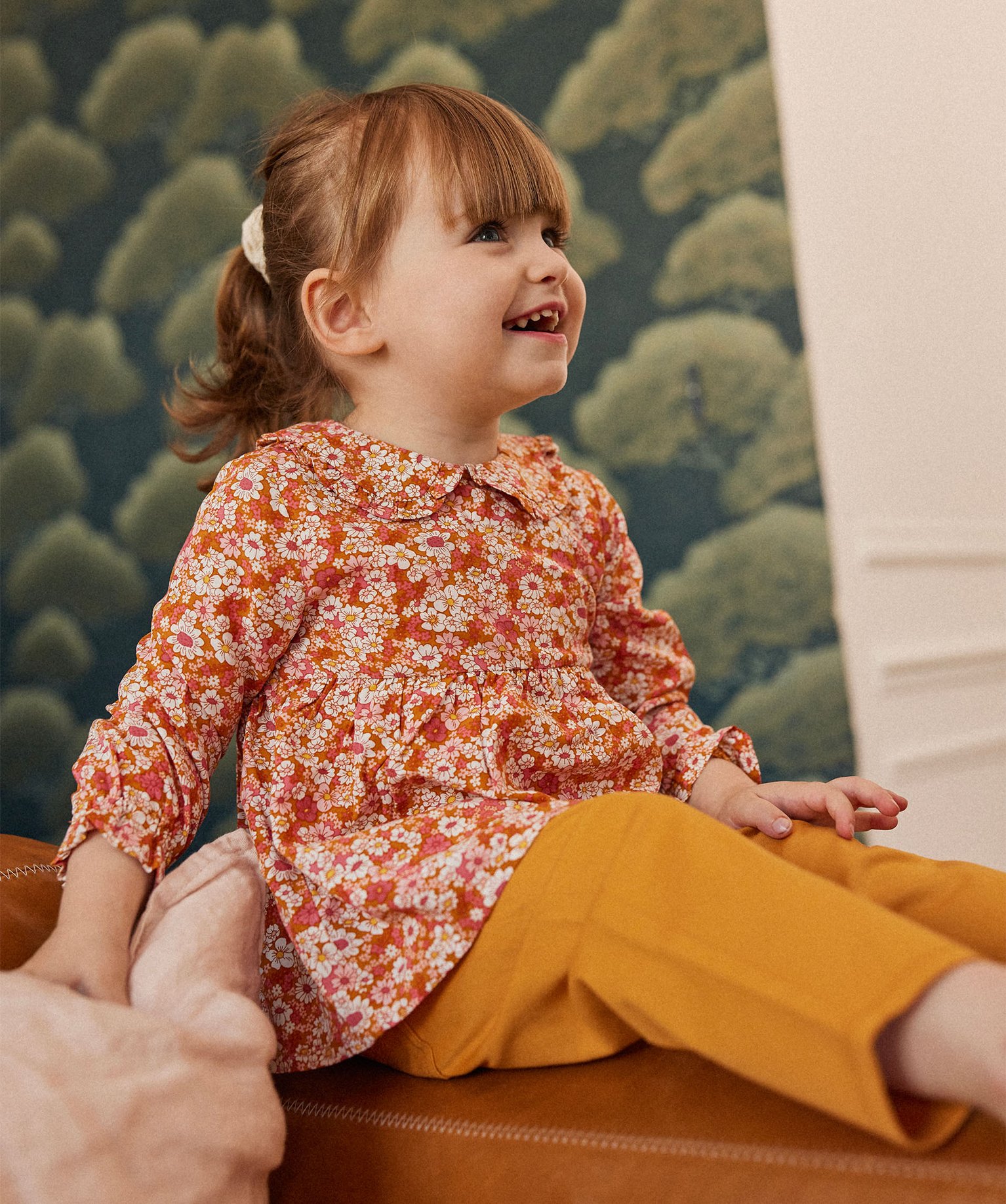 Blouse trapèze à manches longues et col claudine bébé fi... rose | GEMO