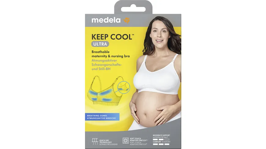 Medela Keep Cool™ Ultra Komfort Schwangerschafts- und Still-BH, weiß, Gr. L weiß
