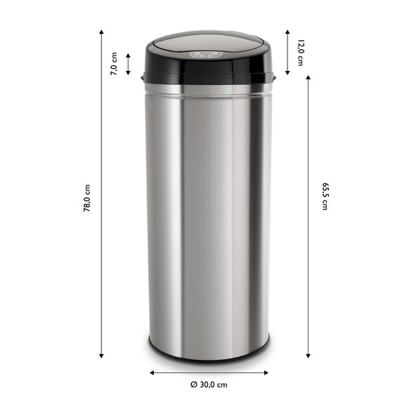 Abfalleimer mit Sensor, 42 l, INOX Brushed