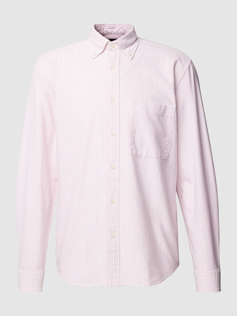 Freizeithemd mit Button-Down-Kragen in hellrosa