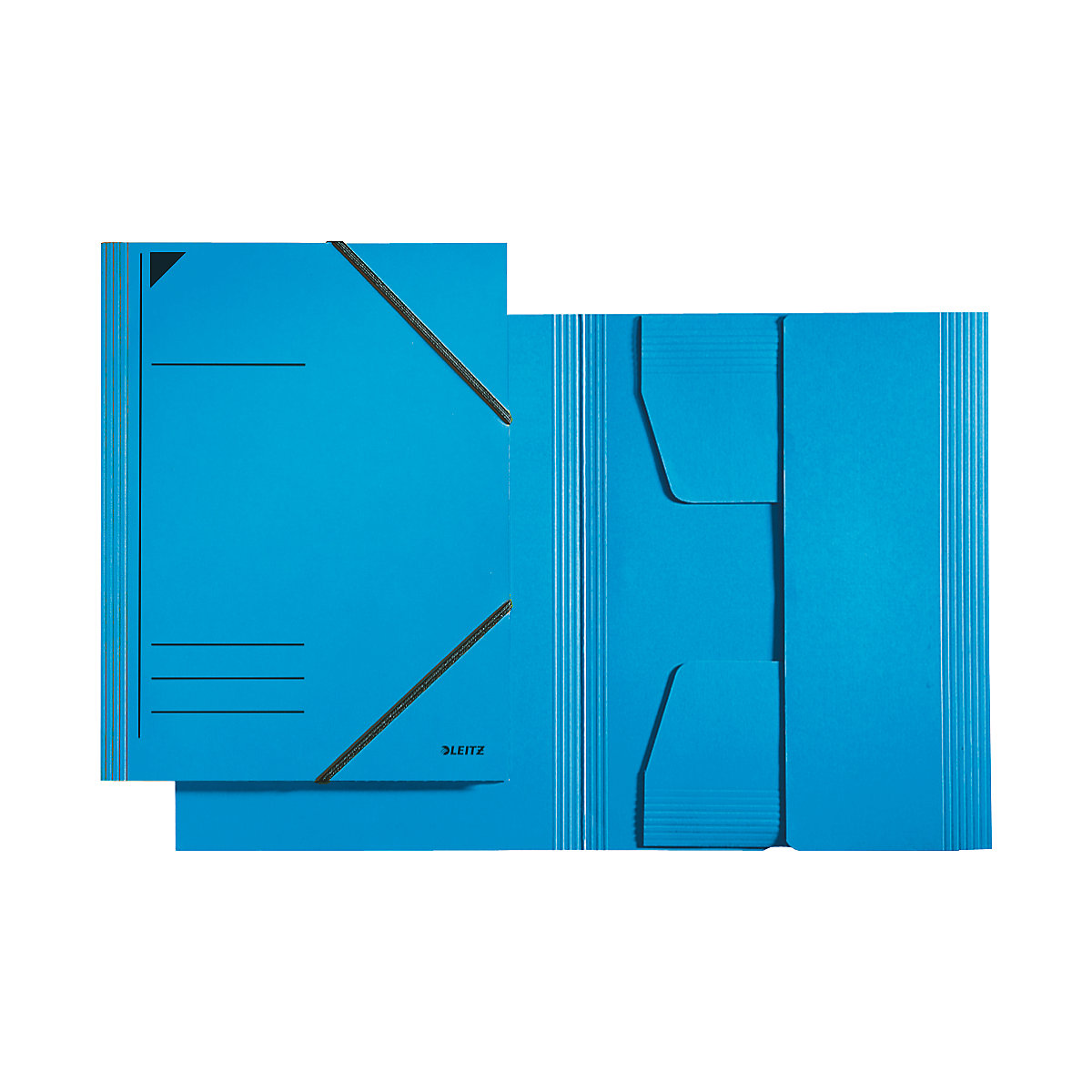 Eckspannermappe, A4, Füllhöhe 350 Blatt, Primärkarton, blau