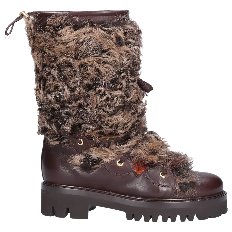 Truman's - Stiefel 9006 Kalbsleder Lammfell braun - braun