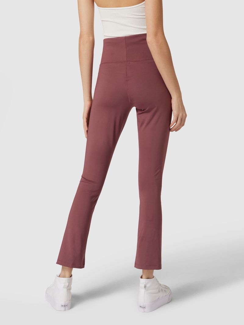 Leggings mit Label-Print in aubergine