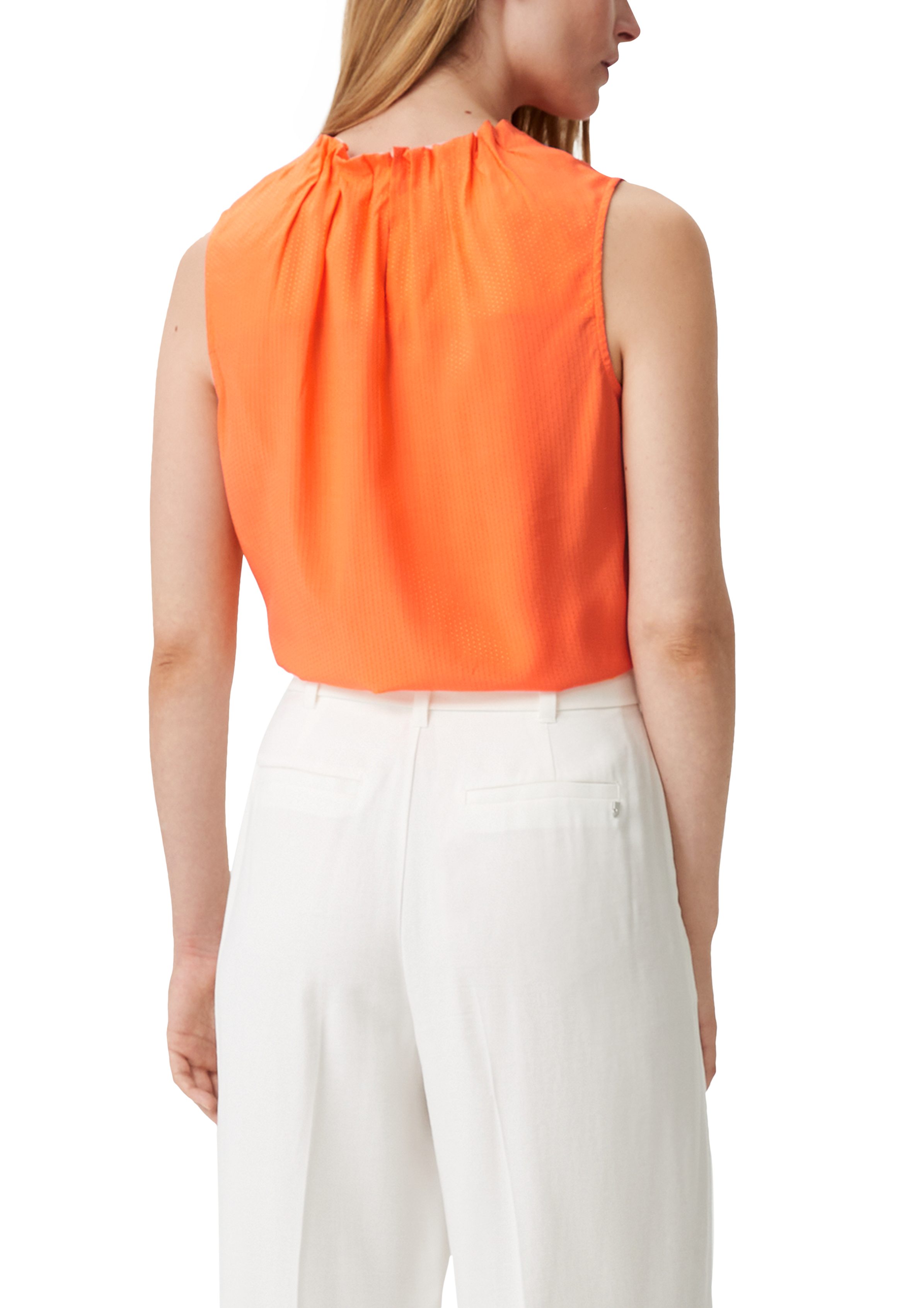 Comma Blusentop Viskosebluse mit Raffung Raffung