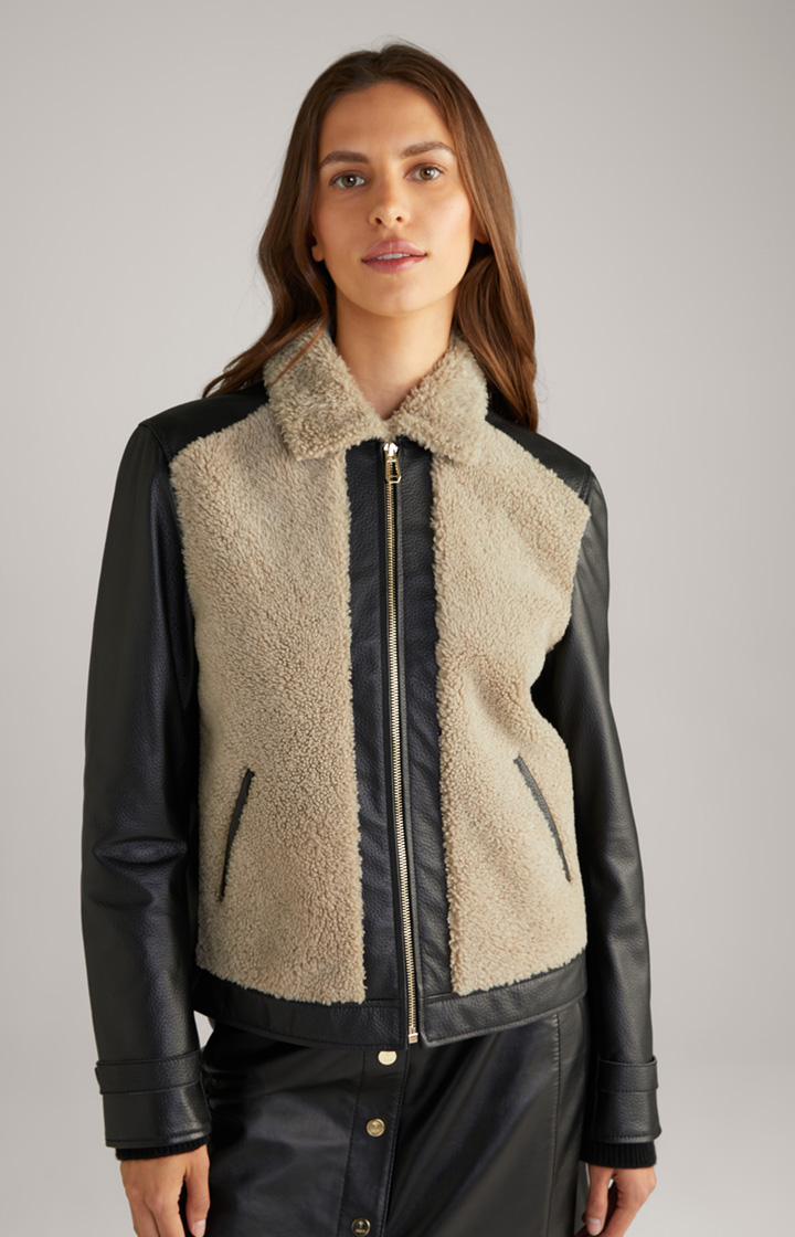 Lederjacke in Schwarz