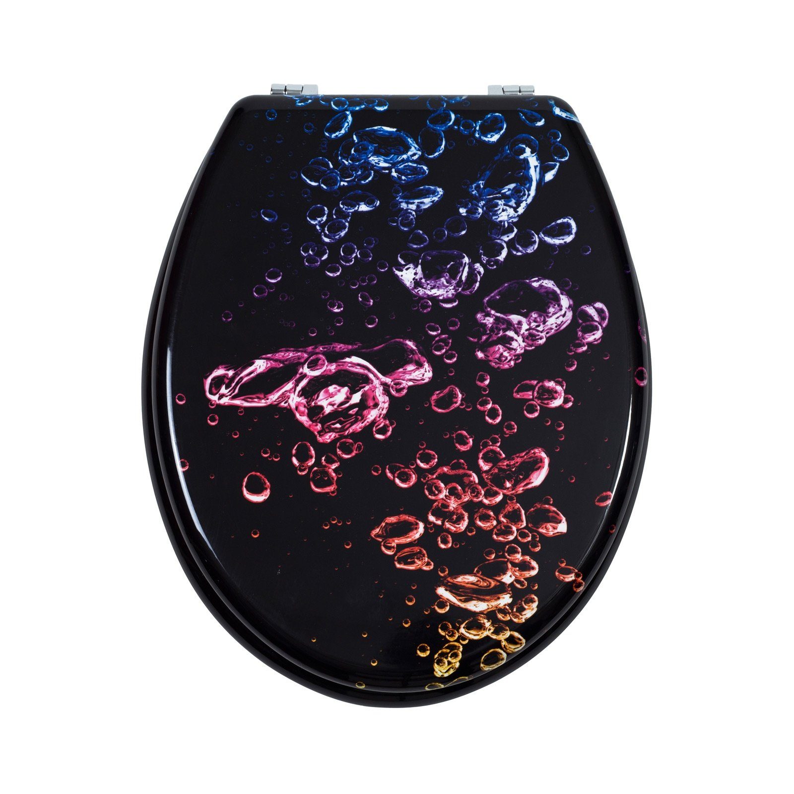 Grafner WC-Sitz WC Sitz mit Absenkautomatik Motiv Colored Bubbles Toilettendeckel, mit Absenktautomatik