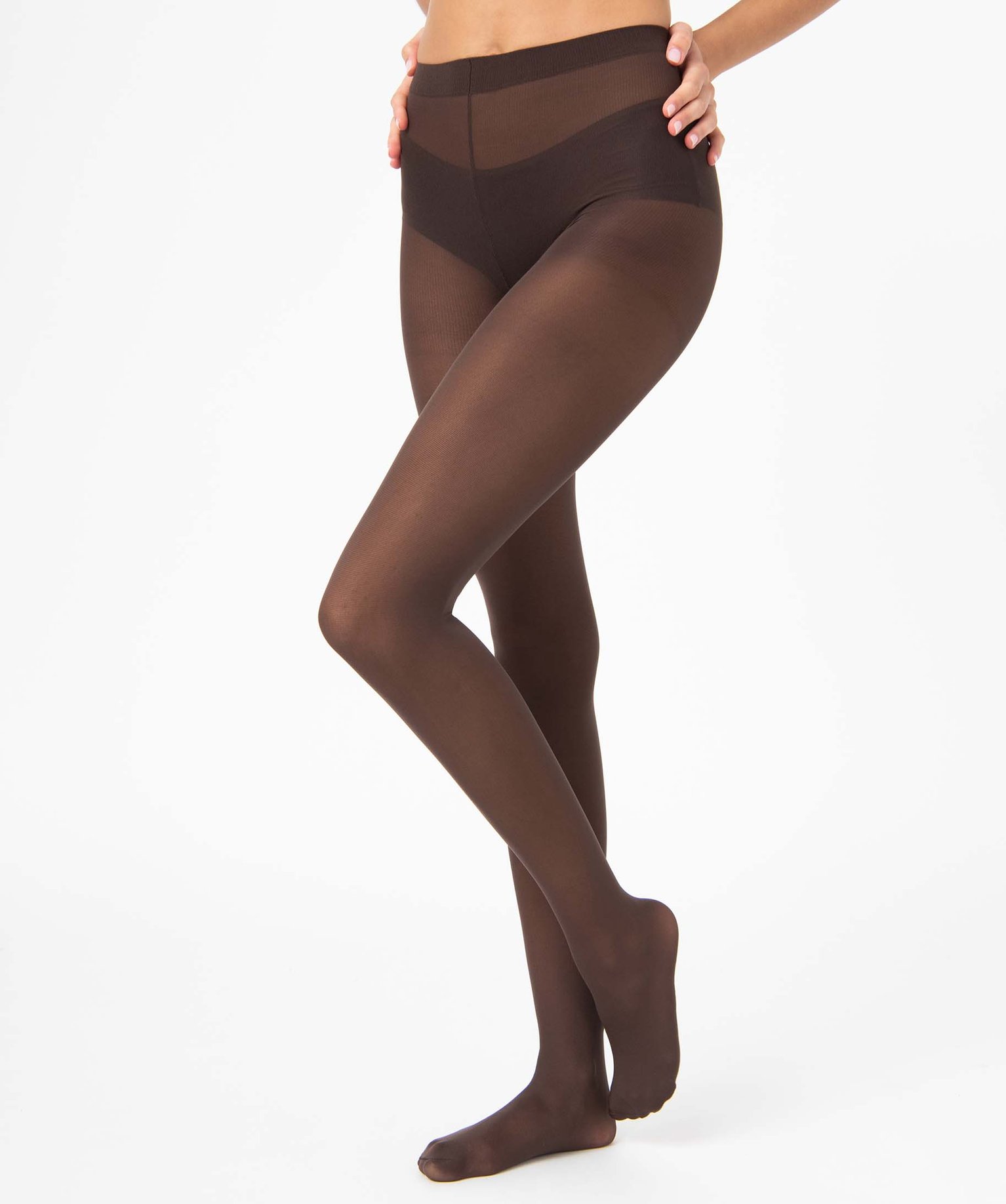 Collants semi-opaques unis 50 Deniers marron | GEMO