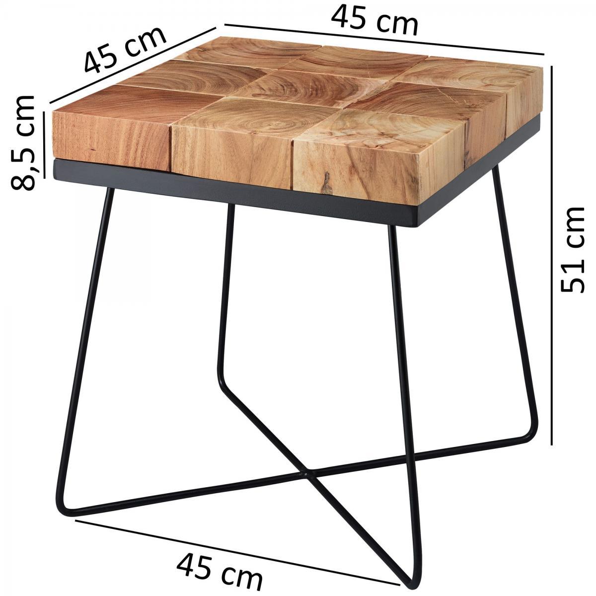 Wohnling Beistelltisch ZARI 45 x 45 x 51 cm
