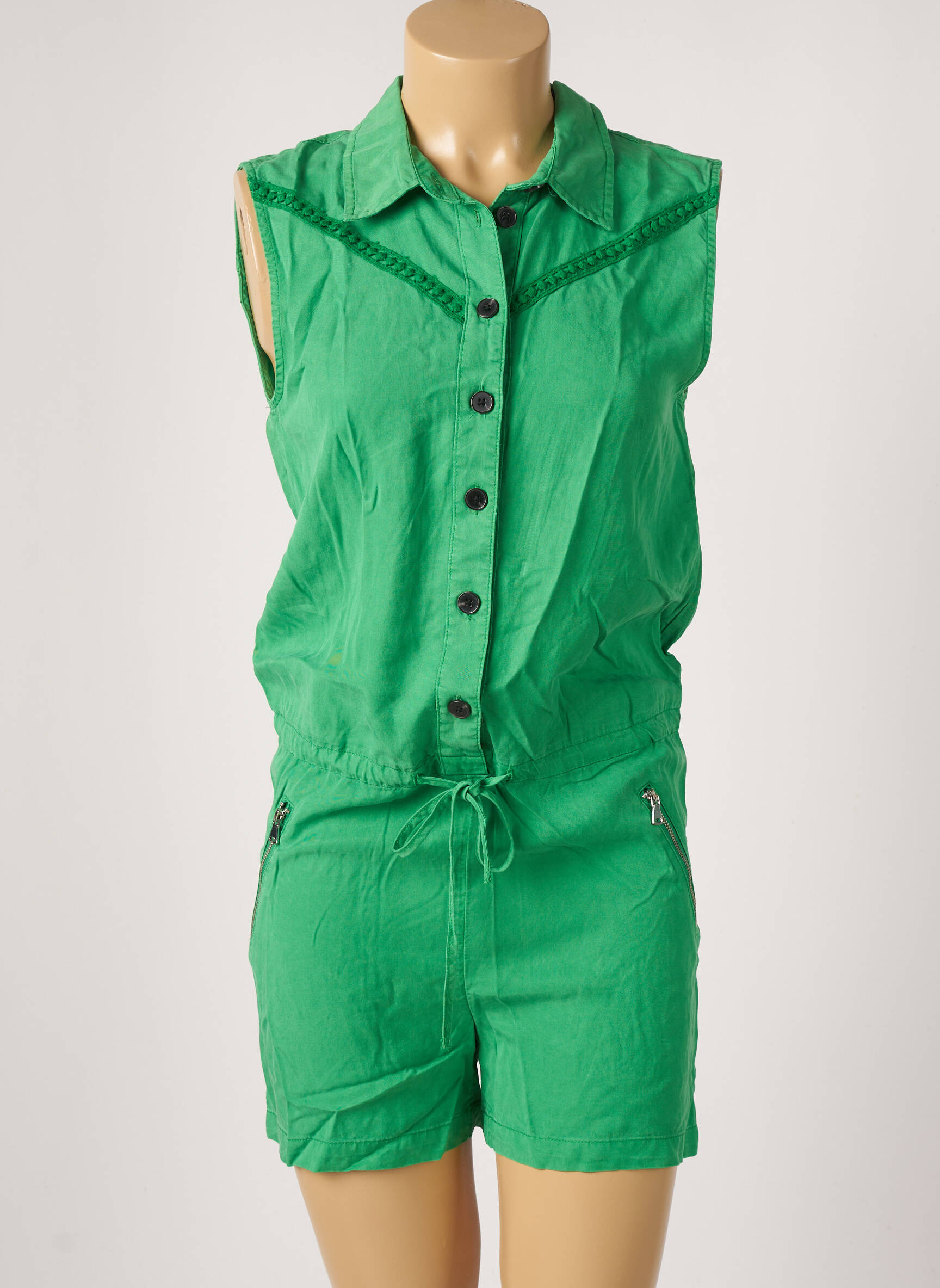 Only Combi Shorts Femme couleur vert