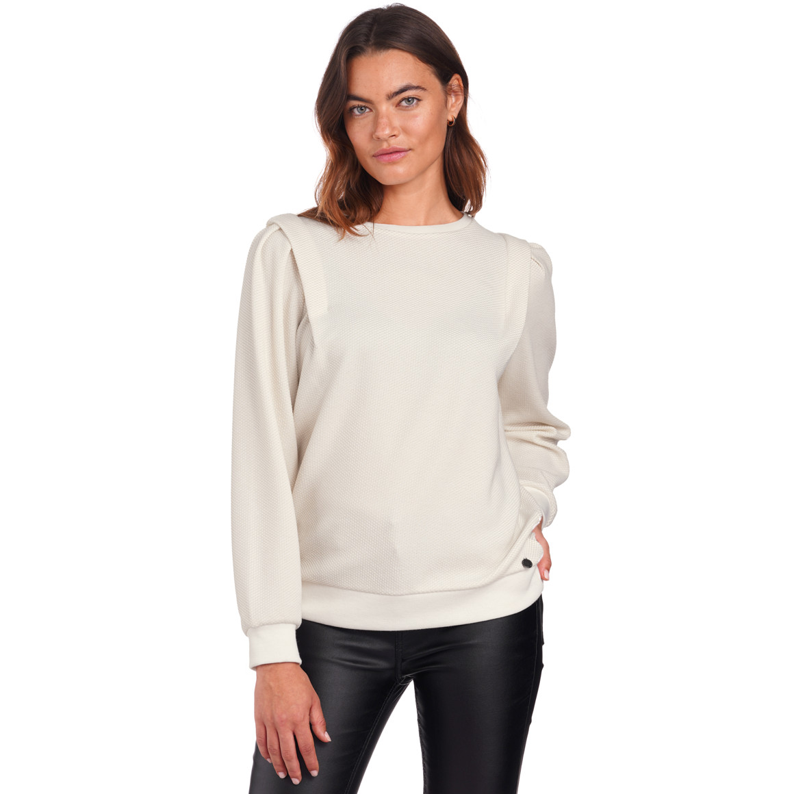 Damen Sweatshirt mit Effektgarn