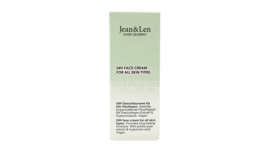 Jean&Len Feuchtigkeitsspendende Gesichtscreme Kaktusfeige/Hyaluron 50 ml