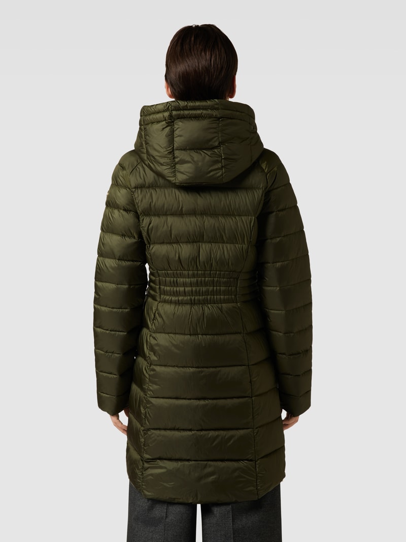 Steppjacke mit Kapuze Modell 'LONG LINE' in khaki