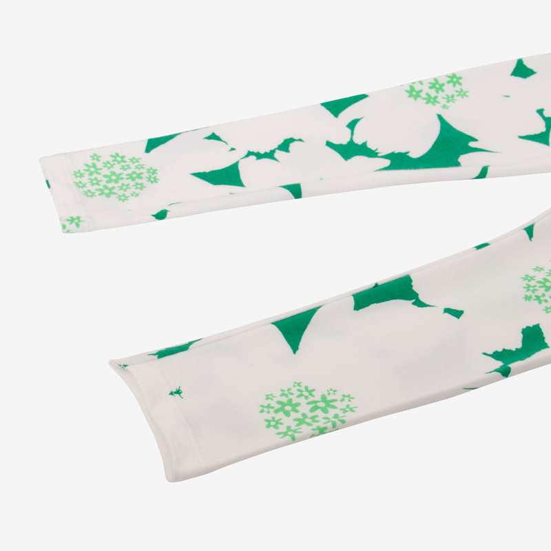 Leggings fille maxi fleurs vert Catimini