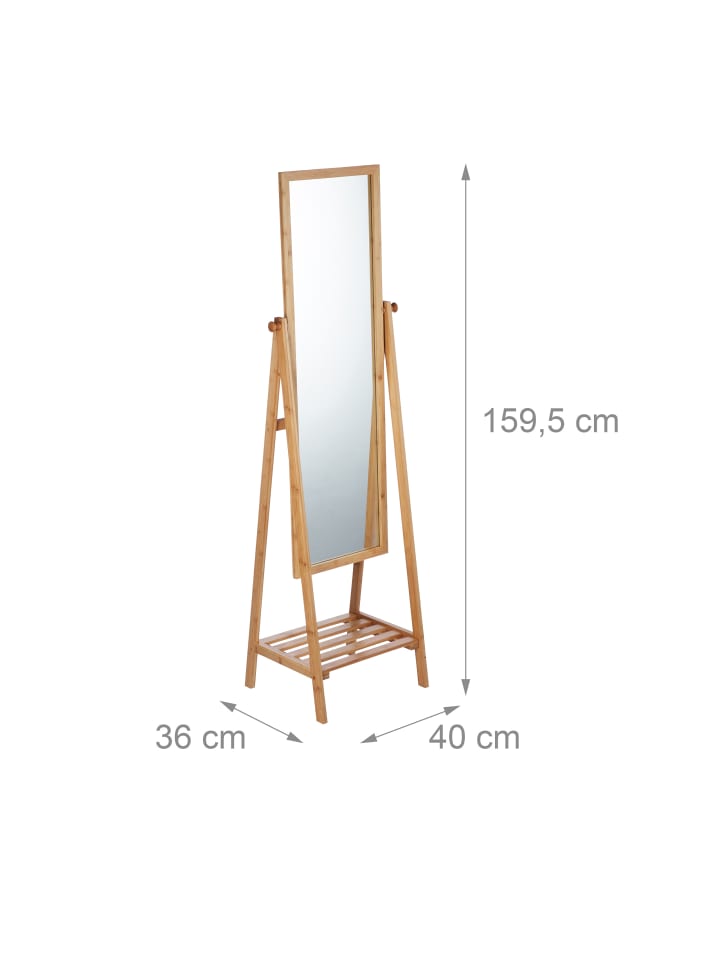 relaxdays Standspiegel in Natur günstig kaufen onesize