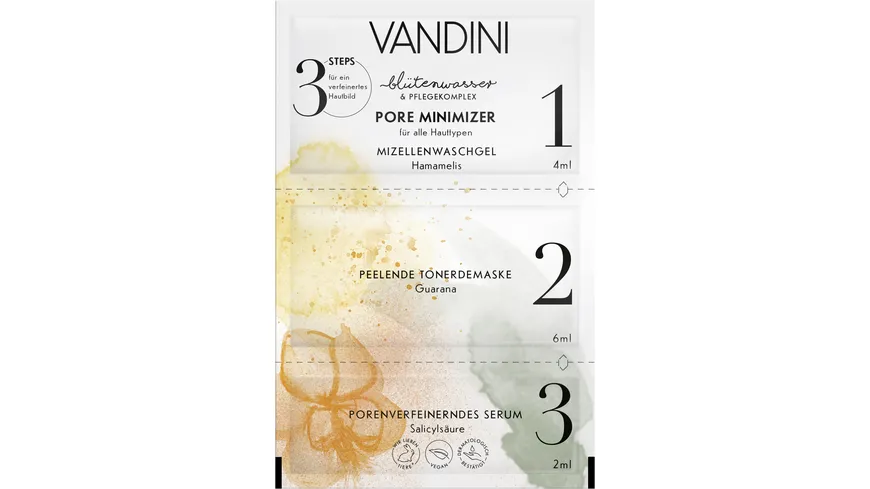 VANDINI POREMINIMIZER Maske 3-Kammern-Sachet 12 ml