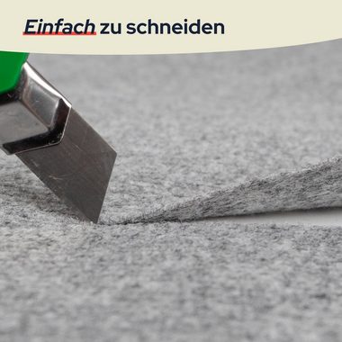 Nadelvliesteppich Rips MENORCA Meterware B1 zertifiziert- Rot - 1,00m x 1,00m, Primaflor-Ideen in Textil, rechteckig, Höhe: 2,5 mm