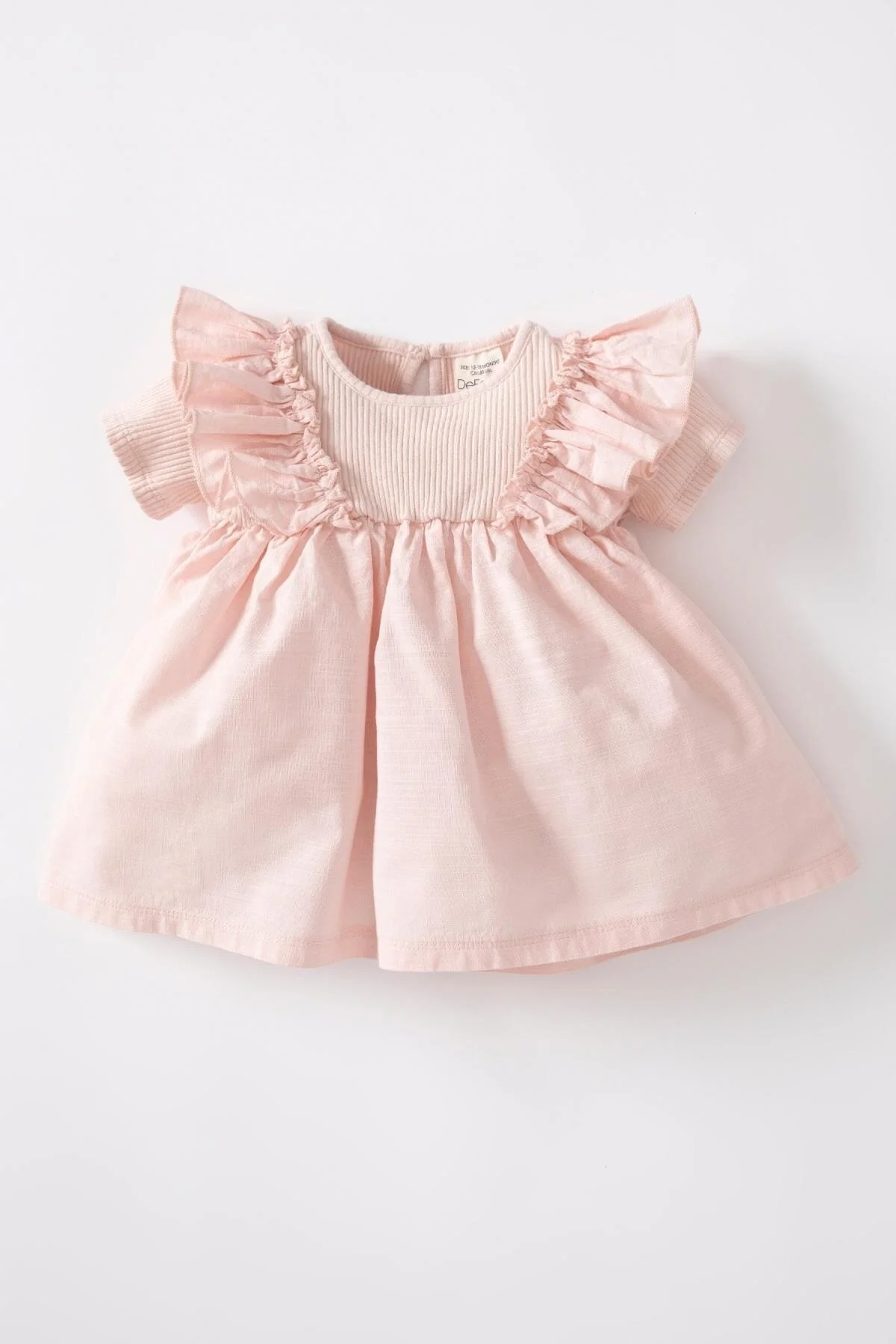 DeFacto  Geripptes Camisole-Kurzarm-T-Shirt mit Rundhalsausschnitt für Babys