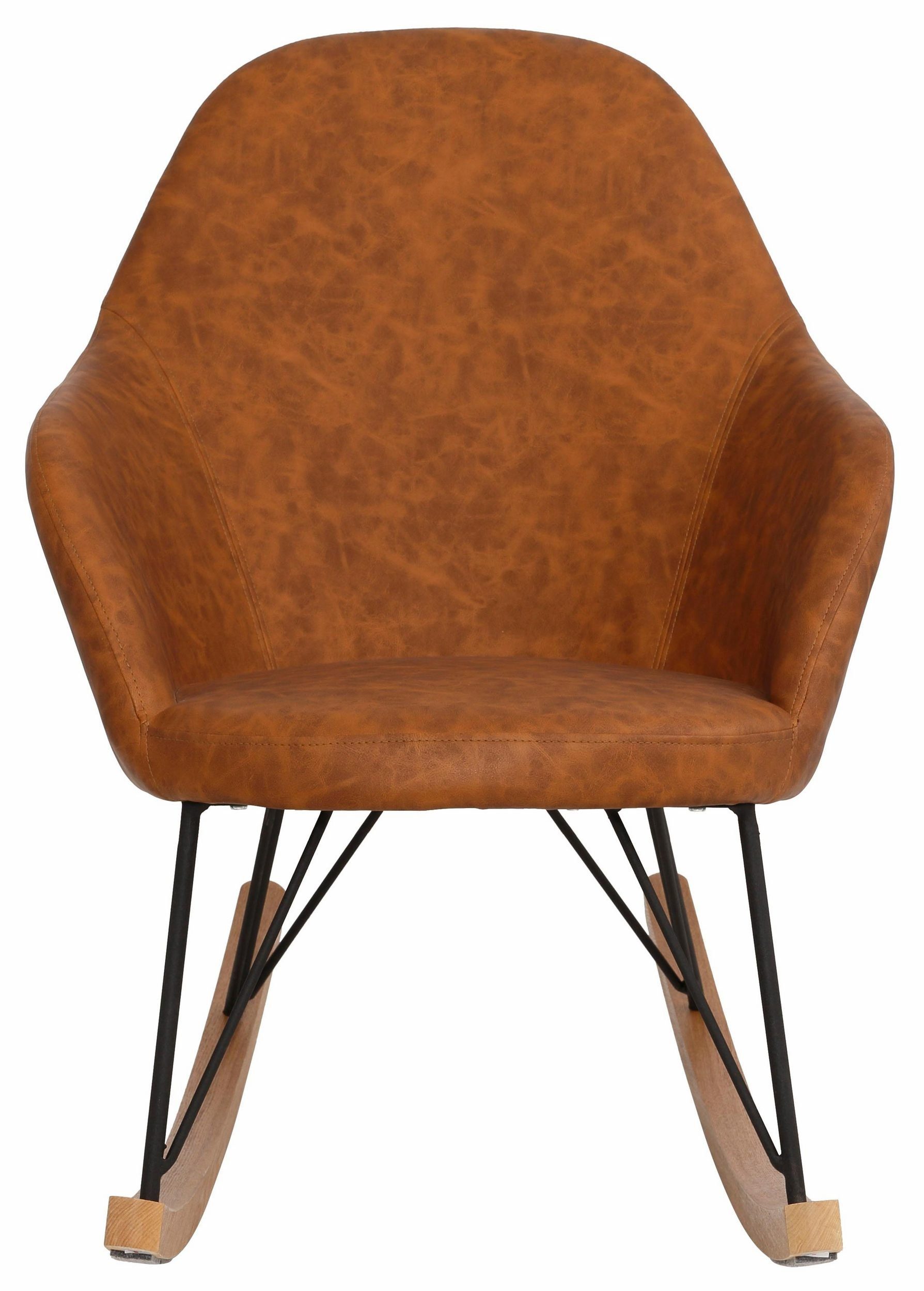 loft24 Schaukelstuhl Tamara, Kufen aus Eichenholz, Sitzhöhe 47 cm