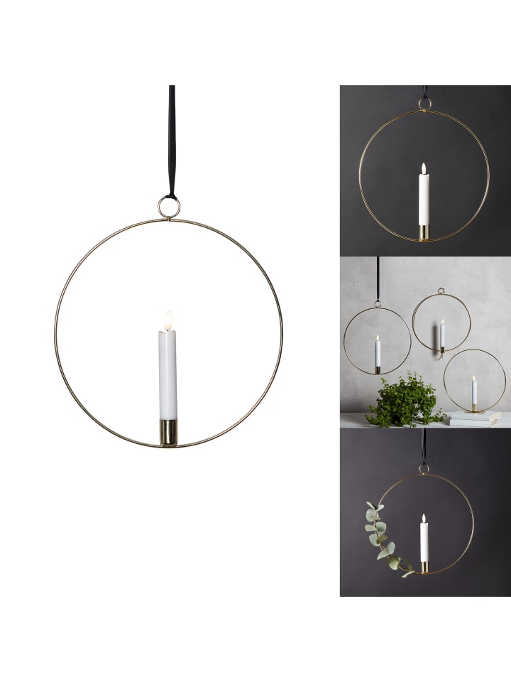 STAR Trading LED Lichterkranz 'Flamme Ring', gold, 30cm günstig kaufen onesize