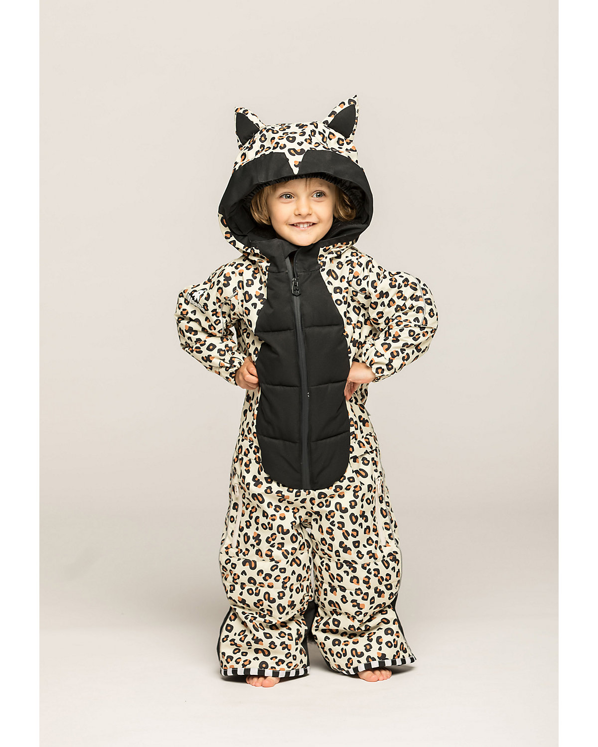 CHEETADO Leopard Black Schneeanzüge