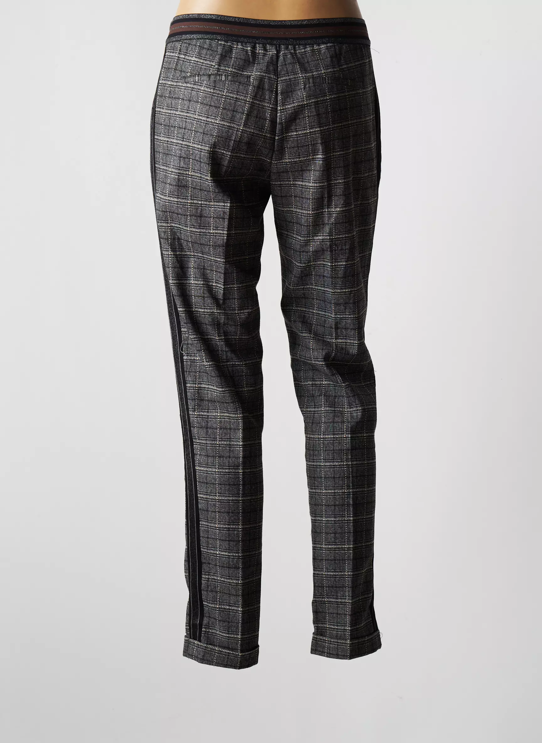 Geisha Pantalons Slim Femme couleur gris