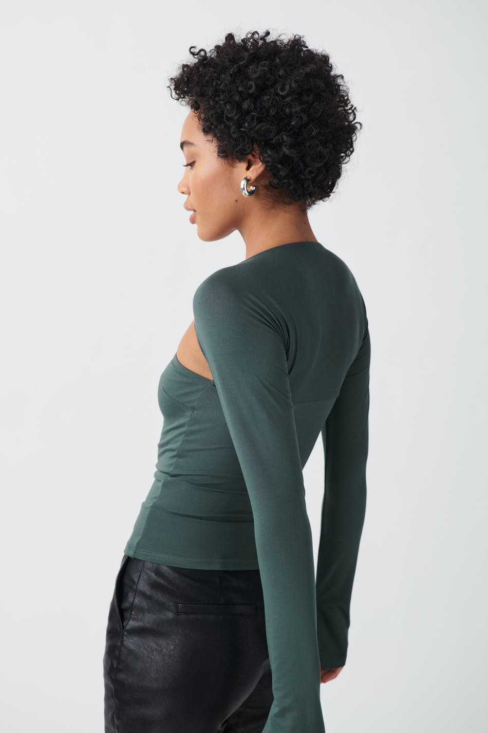 Soft touch square neck top