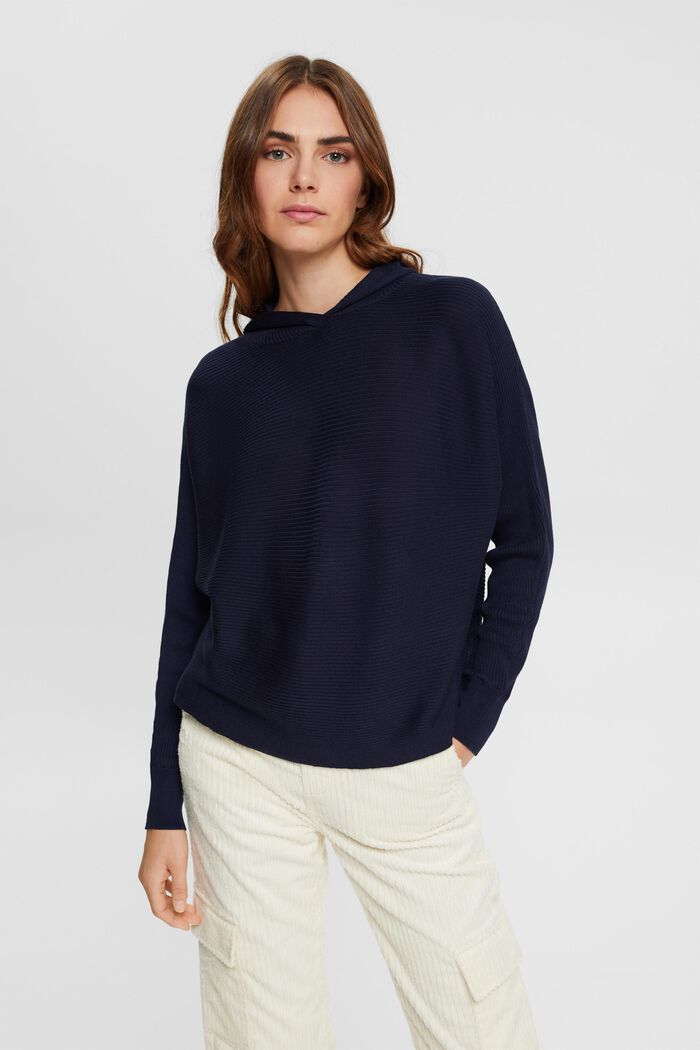 Gerippter Hoodie aus recyceltem Material