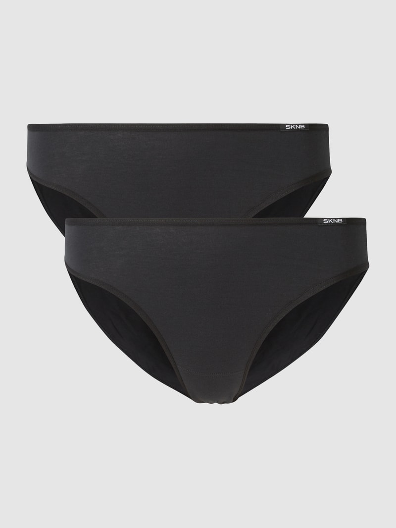 Slip aus Jersey im 3er-Pack in schwarz