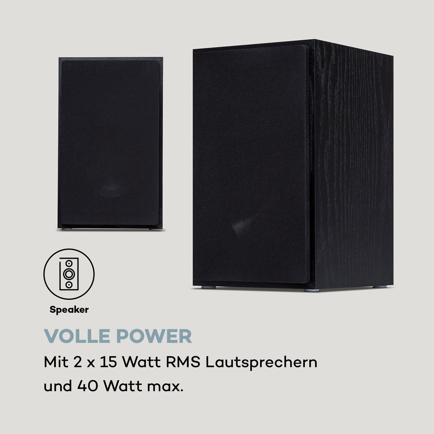 Auna Silver Star Swing Stereoanlage (Internet/DAB+/FM Radio, 30 W, Internetradio Küchenradio Digitalradio mit Bluetooth Musikanlage)