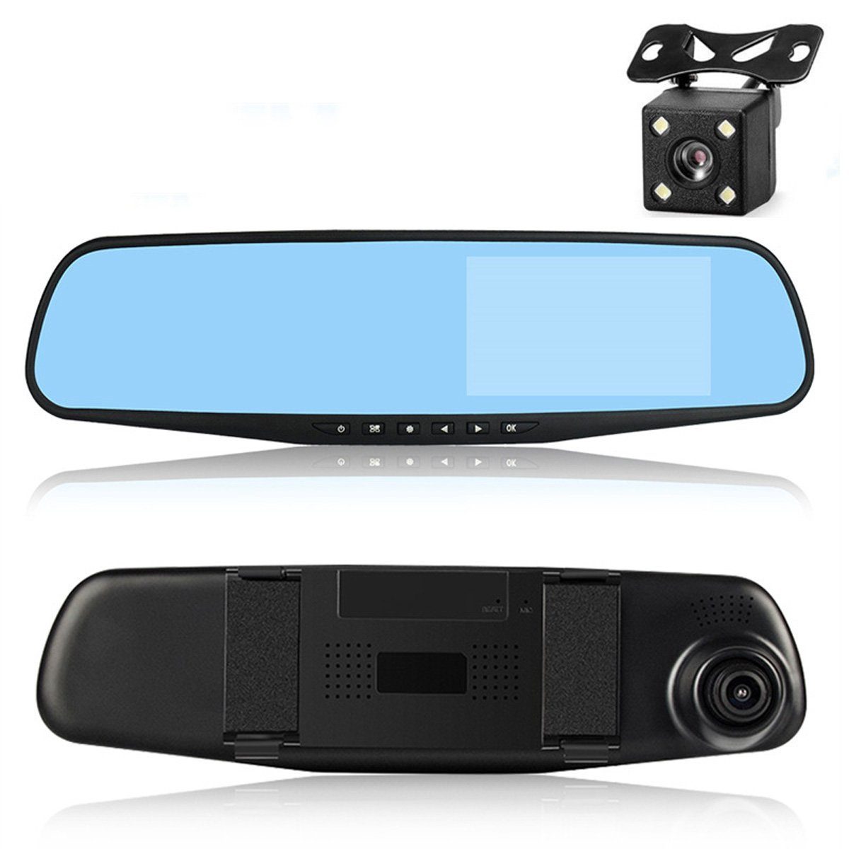 Yoyaxi Rückspiegel-Fahrtenschreiber - Dual-Lens, 800P Dashcam