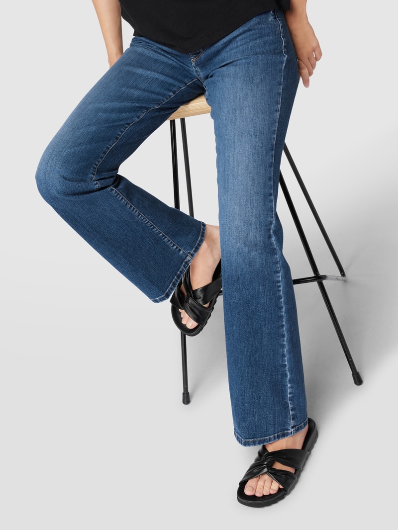 Flared Jeans mit Stretch-Anteil Modell 'PARIS FLARED' in blau