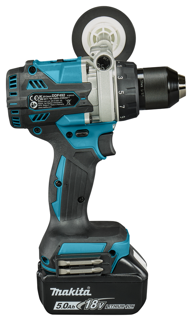 Makita DDF492RTJ LXT 18V Akku-Bohrschrauber mit 2 x 5,0 Ah Akkus und Schnellladegerät in Mbox