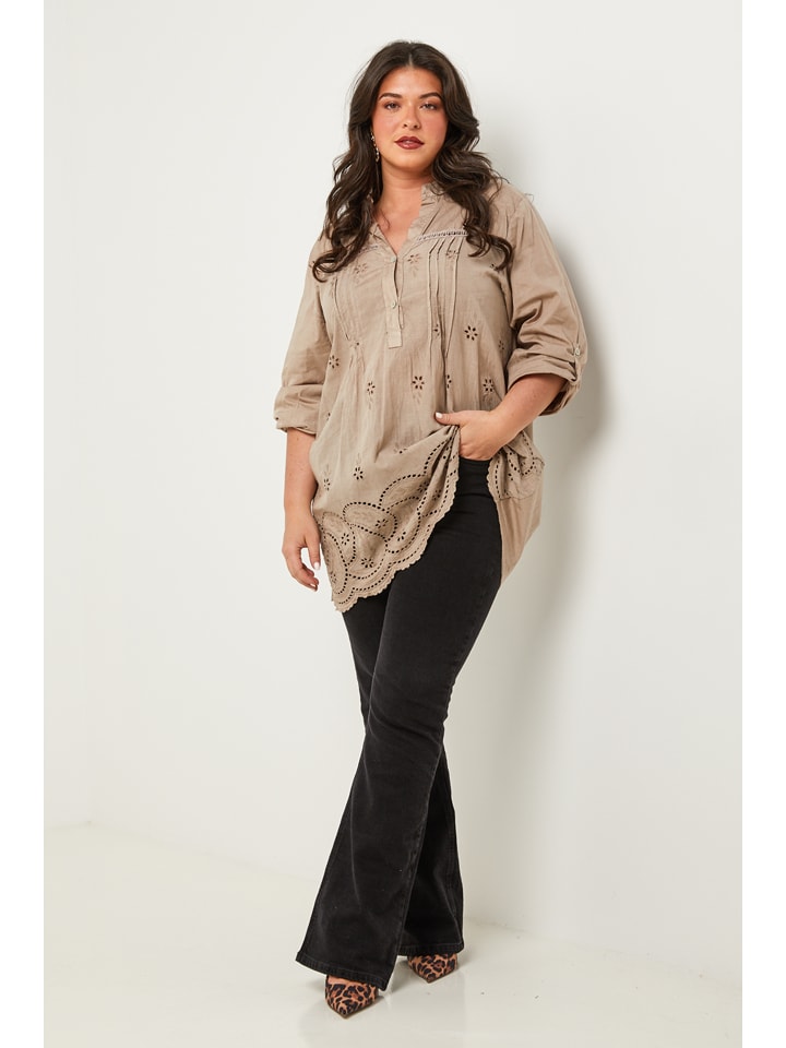 Curvy Lady Tunika in Taupe günstig kaufen