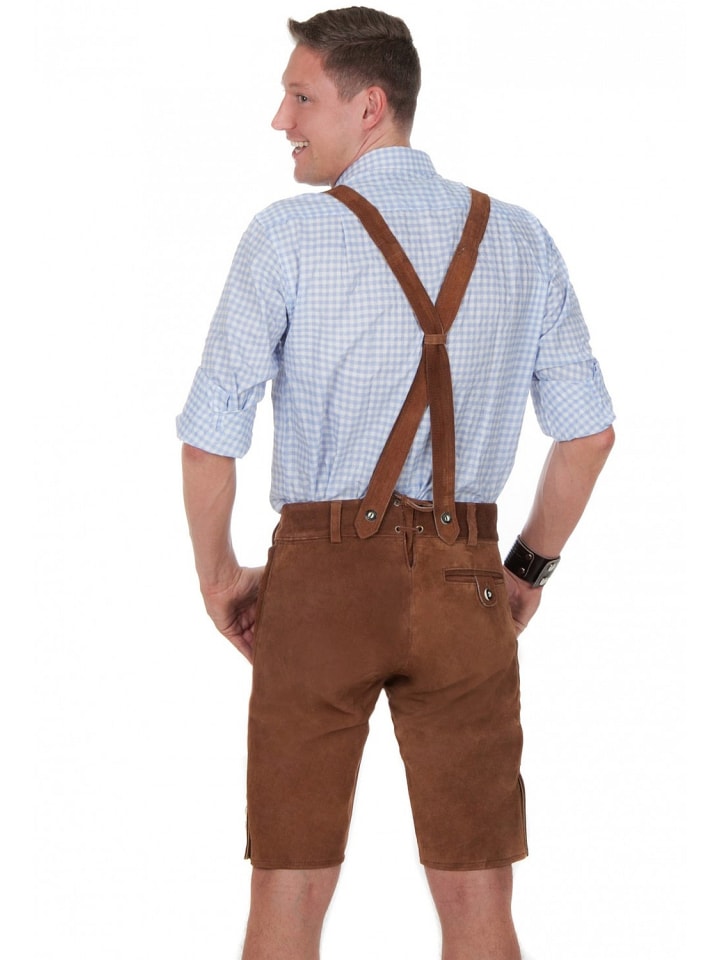 Edelnice Lederhose in kastanienbraun günstig kaufen