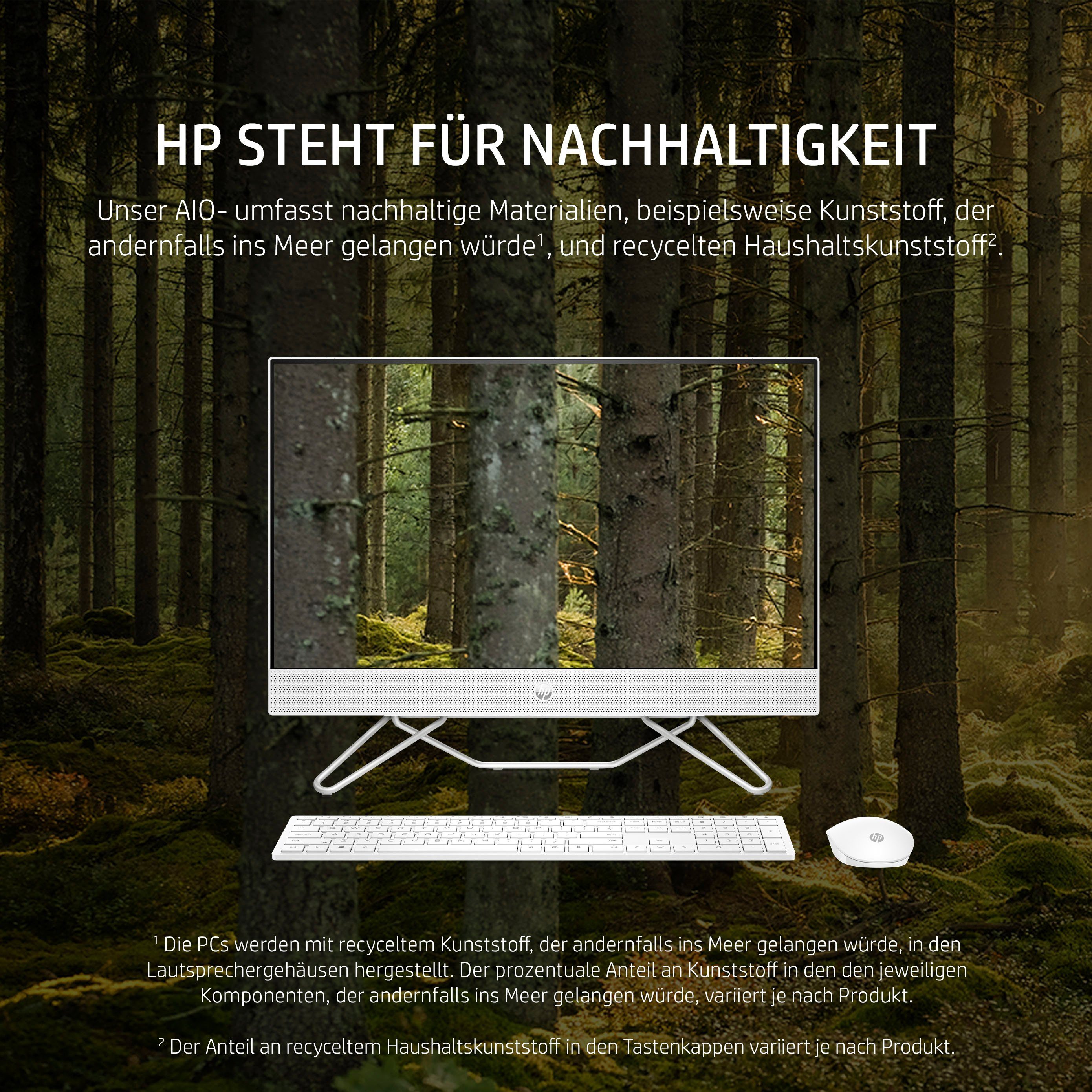 HP 24-cb0202ng All-in-One PC (23,8 Zoll, Intel Pentium J5040, UHD Graphics 605, 8 GB RAM, 512 GB SSD)