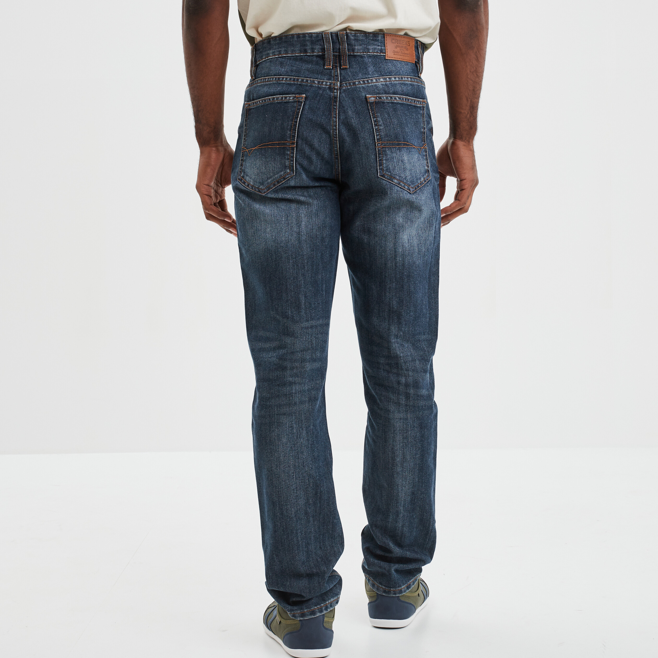 Jeans straight 5 poches Creeks denim dirty homme | La Halle