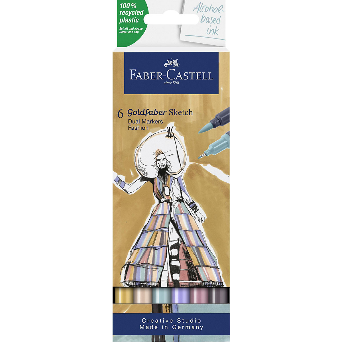 Sketch Marker Goldfaber Fashion, 6 Farben