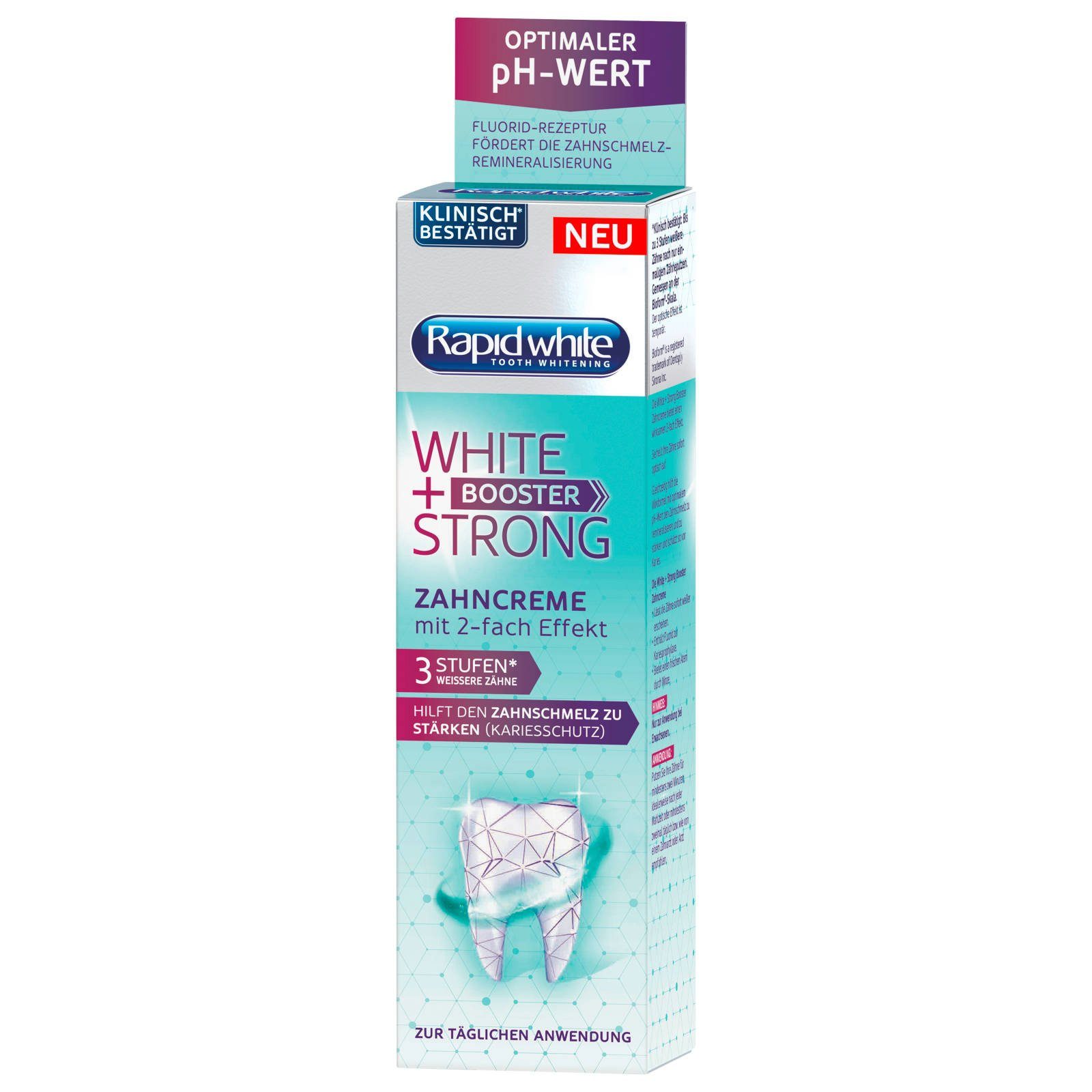 Rapid white Zahnbleaching-Kit STRONG BOOSTER Zahncreme 75 ml + 2x Rapid White Express Bleaching