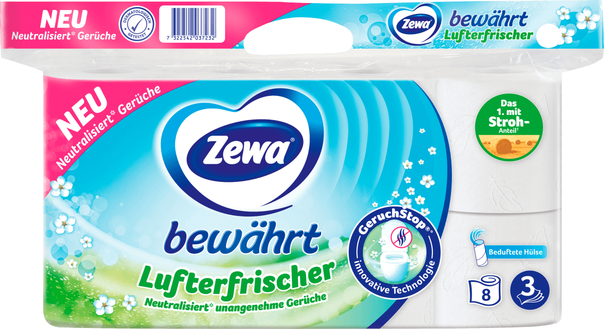 Toilettenpapier Lufterfrischer 3-lagig (8x150 Blatt), 8 St