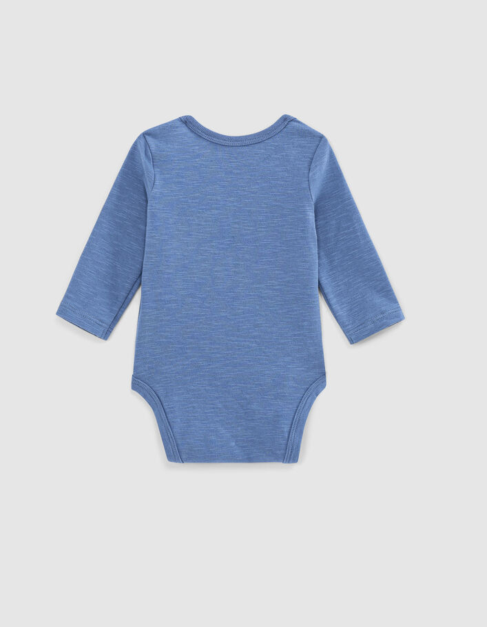 Body bleu visuel 4 guitares en coton bio bébé