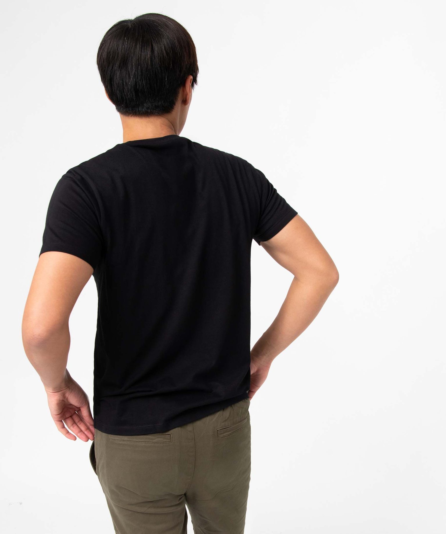 Tee-shirt homme à manches courtes avec motif bicolore - Met... noir | GEMO