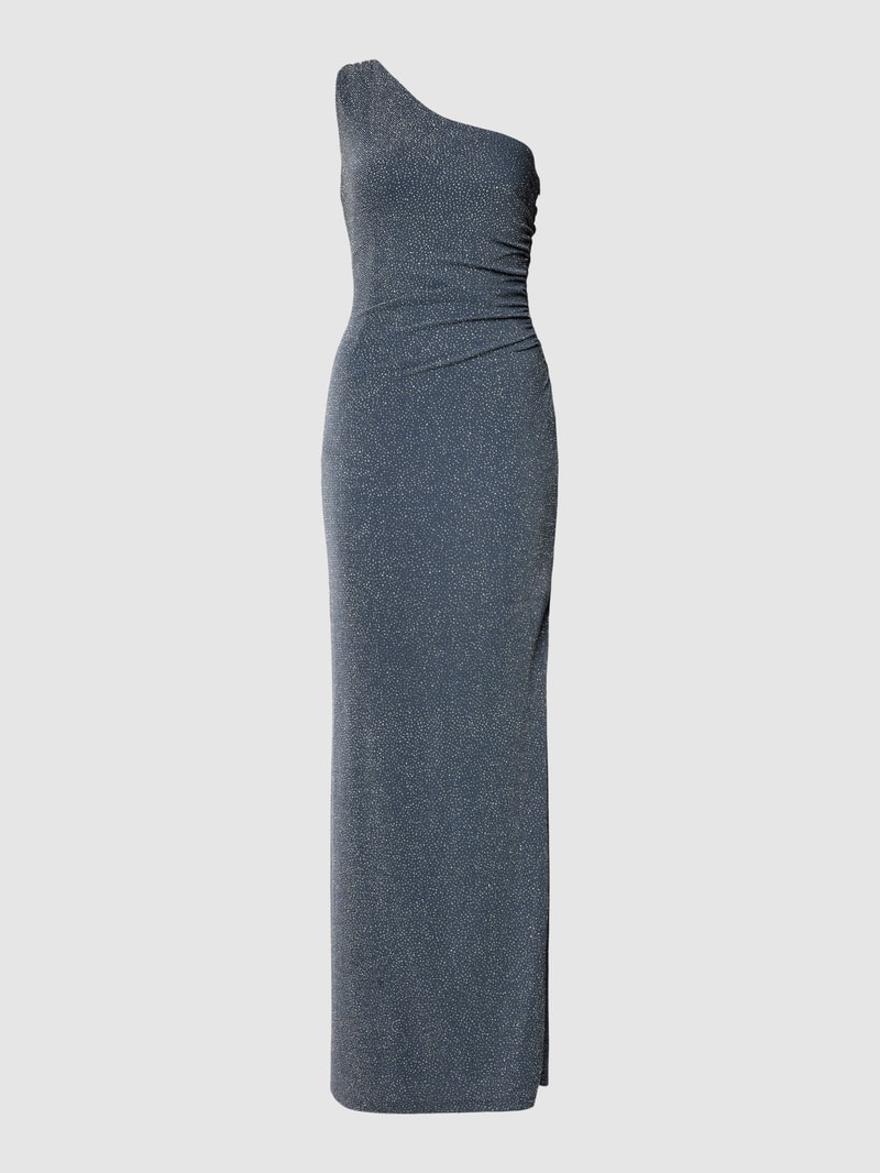 Abendkleid mit Effektgarn in graphit