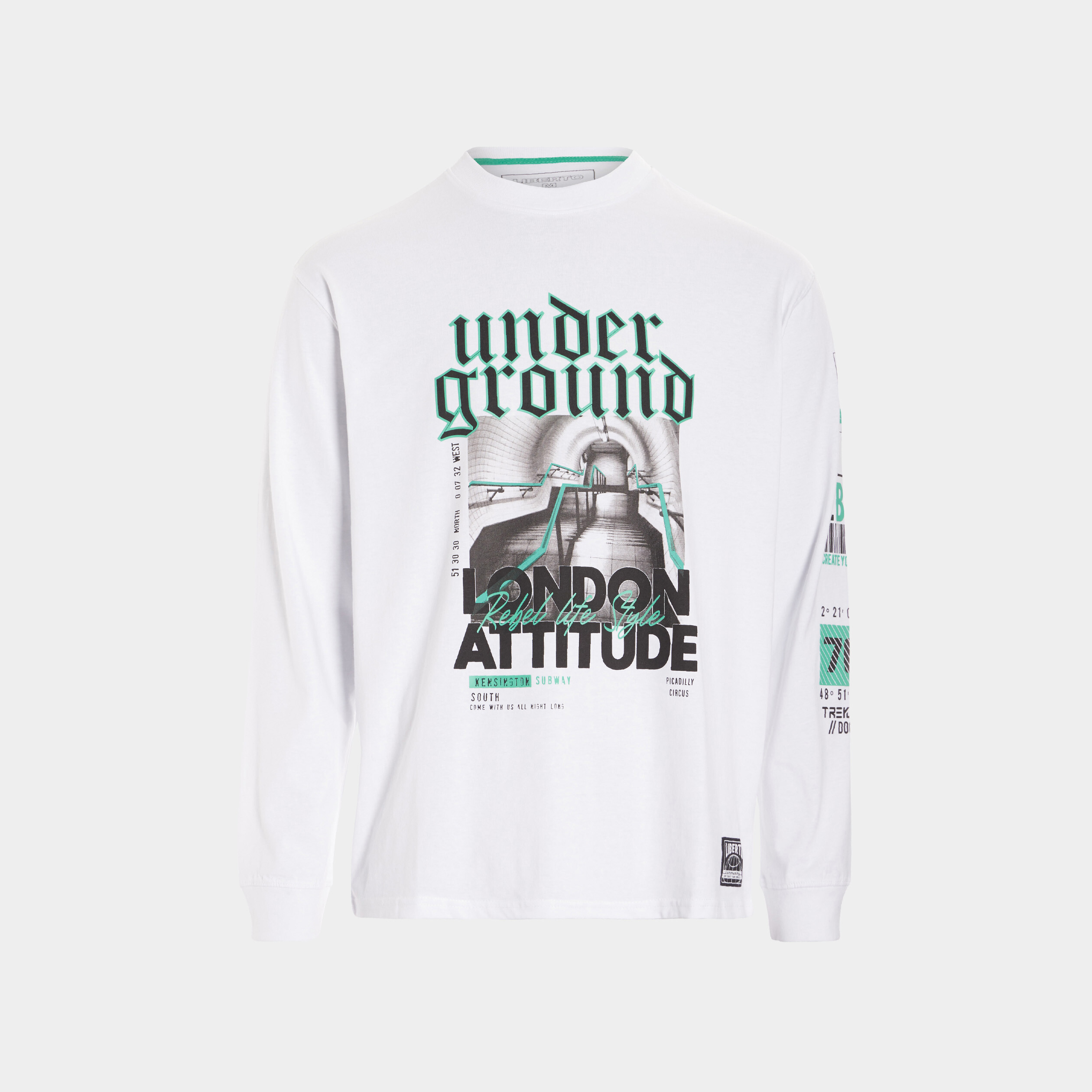 T-shirt manches longues oversize blanc homme | La Halle