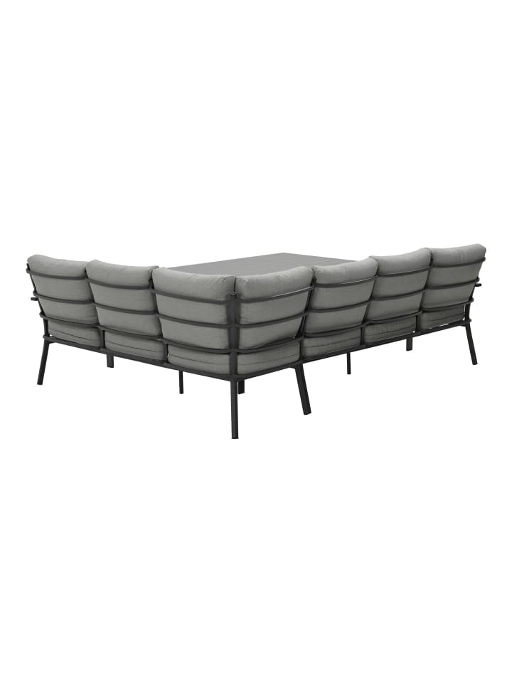 GMD Living Gartenmöbel Set SERGIO in Farbe Gestell Schwarz / Polster Hellgrau günstig kaufen onesize