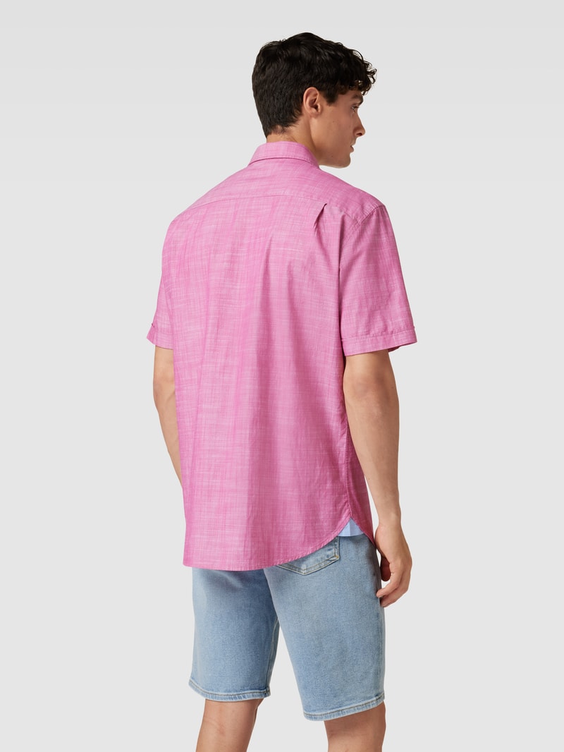 Freizeithemd mit Strukturmuster in pink