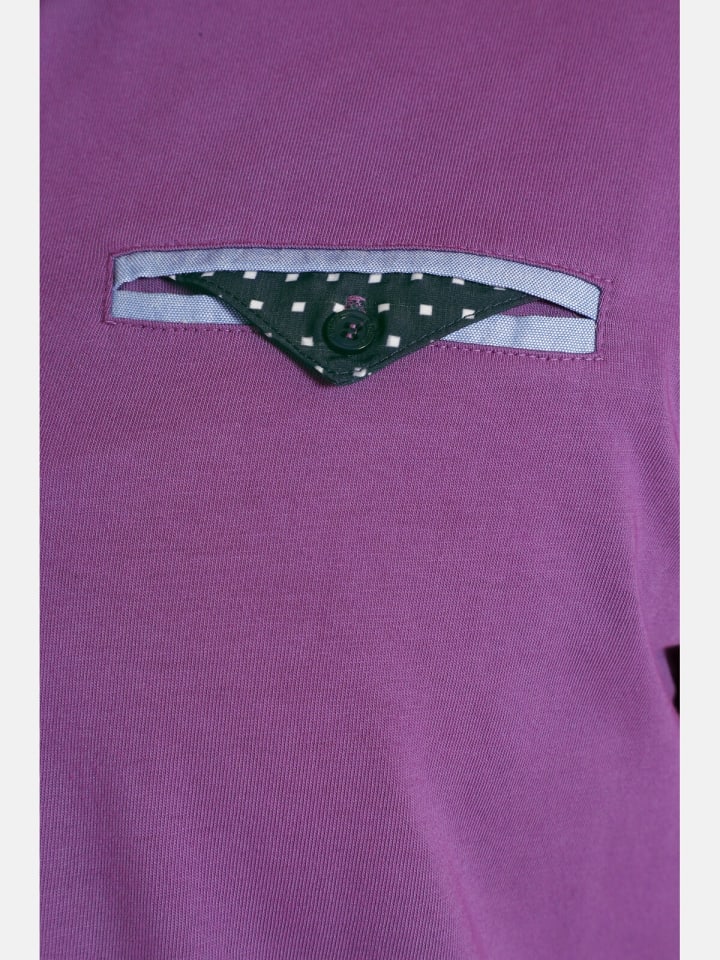 Charles Colby Langarm-Poloshirt EARL WYETT in pink günstig kaufen XXL