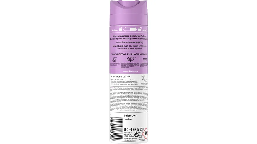 8X4 Deospray No.4 Vibrant Flower 150 ml