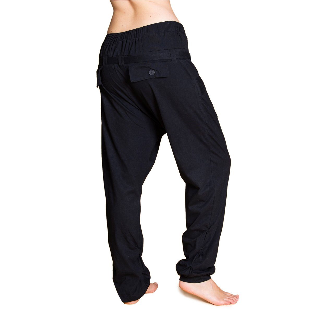 PANASIAM Wellnesshose Baggy Pants Ch02 modische Haremshose aus festem Baumwoll-Jersey-Stoff bequeme Unisex Freizeithose für Damen und Herren